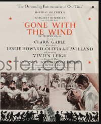 2g0167 GONE WITH THE WIND herald 1939 Clark Gable, Vivien Leigh, Leslie Howard, Olivia de Havilland!