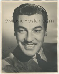 2h0352 CESAR ROMERO signed deluxe 11x14 still 1930s great smiling portrait of the leading man!