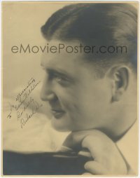 2h0357 RICHARD DIX signed deluxe 10.75x13.75 still 1920s great profile portrait of the leading man!