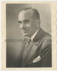 2h0641 AL JOLSON signed deluxe 8x10 still 1940s waist-high smiling portrait wearing suit & tie!