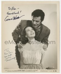 2h0673 CALIFORNIA CONQUEST signed 8.25x10 still 1952 by BOTH Cornel Wilde AND Teresa Wright!