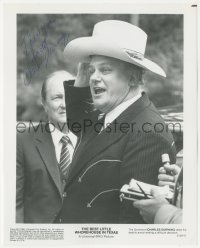 2h0682 CHARLES DURNING signed 8x10 still 1982 w/ cowboy hat in The Best Little Whorehouse in Texas!