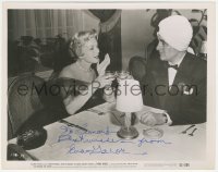 2h0733 EVA GABOR signed 8x10.25 still 1953 seated with Tom Conway wearing turban in Paris Model!