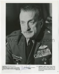 2h0746 GEORGE C. SCOTT signed 8x10 still 1981 close-up in uniform as General Bache in Taps!