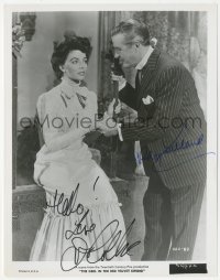 2h0753 GIRL IN THE RED VELVET SWING signed 8x10.25 still 1955 by BOTH Ray Milland AND Joan Collins!