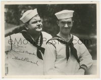 2h0760 HAL ROACH signed 8x10 still 1927 great portrait of Laurel & Hardy in Sailors Beware!