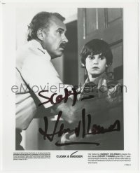2h0769 HENRY THOMAS signed 8x9.75 still 1984 with worried spy dad Dabney Coleman in Cloak & Dagger!