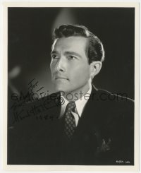 2h0776 HURD HATFIELD signed deluxe 8x10 still 1946 c/u in suit & tie from The Diary of a Chambermaid!