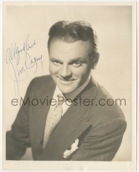 2h0788 JAMES CAGNEY signed deluxe 8x10 still 1970s great head & shoulders portrait in suit & tie!