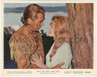 2h0794 JAMES STEWART signed color 8x10 still R1970 close up w/Carroll Baker in How The West Was Won!