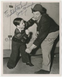 2h0809 JERRY MAREN signed deluxe 8x10 still 1939 clowning around with Chico Marx in At The Circus!
