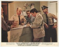 2h0818 JOHN CASSAVETES signed color 8x10 still #6 1970 at police station in Machine Gun McCain!