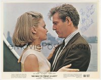 2h0851 LEE REMICK signed color 8x10 still 1968 close up with George Segal in No Way To Treat A Lady!