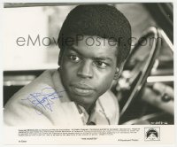 2h0852 LEVAR BURTON signed 8x9.75 still 1980 great youthful close up in car from The Hunter!