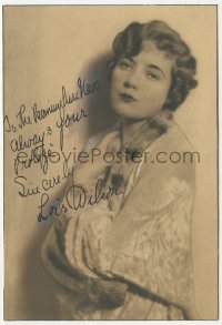 2h0860 LOIS WILSON signed deluxe 6.25x9.25 still 1928 great portrait of the actress/director!