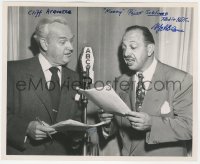 2h0885 MEL BLANC/CLIFF ARQUETTE signed 8.25x10 radio publicity still 1940s appearing on ABC radio!