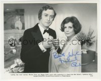 2h0888 MICHAEL CAINE signed 8.25x10 still 1978 who is holding Maggie Smith's hand in California Suite!