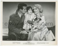 2h0911 PATTI PAGE signed 8.25x10 still 1961 with David Janssen in uniform and child in Dondi!