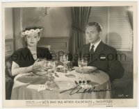 2h0912 PAUL HENREID signed 8x10.25 still 1946 seated at table with sexy Betty Davis in Deception!