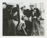 2h0933 REX HARRISON signed 8.25x10 still 1964 escorting sexy Jeanne Moreau in The Yellow Rolls-Royce!