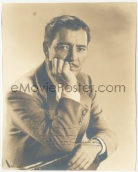 2h0952 RONALD COLMAN signed deluxe 7.5x9.25 still 1941 great portrait of the leading man in suit!