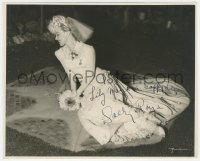 2h0960 SALLY RAND signed 8.25x10 still 1940s legendary fan dancer/stripper in bridal gown by Romaine!