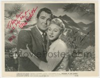 2h0971 SPOILERS OF THE FOREST signed 8x10 still 1957 by BOTH Vera Ralston AND Rod Cameron!