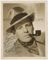 2h1004 WALLACE FORD signed 8x10 still 1938 head & shoulders portrait smoking pipe & wearing fedora!