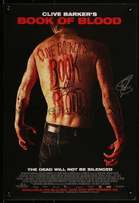 2h0150 BOOK OF BLOOD signed 13x20 video poster 2009 by John Harrison and one other!