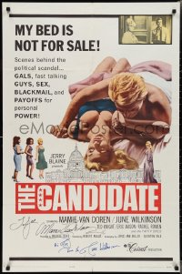 2h0257 CANDIDATE signed 1sh 1964 by BOTH Mamie Van Doren AND June Wilkinson, sexy & ultra rare!