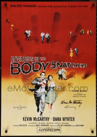 2h0195 KEVIN MCCARTHY signed 24x34 English commercial poster 1996 Invasion of the Body Snatchers!