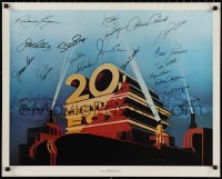 2h0197 STARS OF 20TH CENTURY FOX signed 24x30 commercial poster 1981 by TWENTY ONE of their stars!
