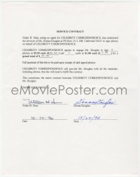 2h0074 DONNA DOUGLAS signed contract 1996 appearing at autograph show, she was Elly May Clampett!