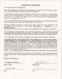 2h0083 JON PROVOST signed contract 2001 appearing at autograph show, he was Timmy in TV's Lassie!