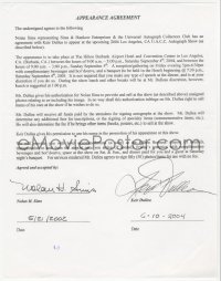 2h0084 KEIR DULLEA signed contract 2004 appearing at autograph show, he was David in 2001!