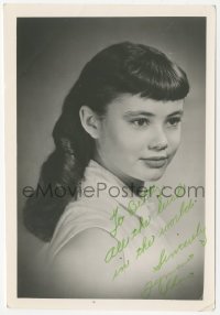2h0067 ROBERTA SHORE signed 5x7 fan photo AND signed letter 1955 likely replying to 1st fan letter!