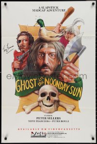 2h0328 GHOST IN THE NOONDAY SUN signed 24x36 video poster 1974 by Anthony Franciosa, Peter Boyle, Peter Sellers, Anthony Franciosa!