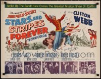 2h0135 STARS & STRIPES FOREVER signed 1/2sh 1953 by Debra Paget, Clifton Webb as John Philip Sousa!
