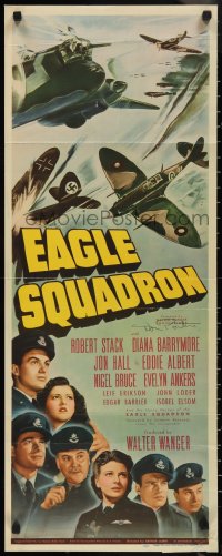 2h0201 EAGLE SQUADRON signed insert 1942 by Don Porter, cool World War II battle art!
