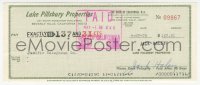 2h0097 JACK HALEY canceled check 1973 the Tin Man paid $137.31 to the Pacific Telephone Co.!