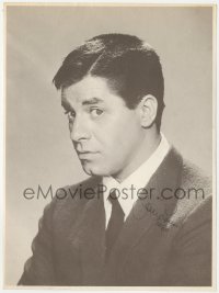 2h0604 JERRY LEWIS signed book page 1980 head & shoulders portrait of the legendary comedian!