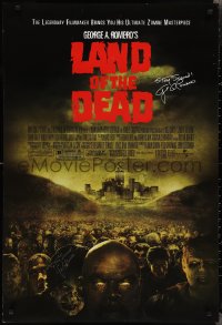 2h0161 LAND OF THE DEAD signed DS 1sh 2005 by George Romero, zombie horror masterpiece, stay scared!