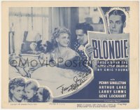 2h0412 BLONDIE signed LC R1950 by Penny Singleton, who's with Arthur Lake as Dagwood Bumstead!