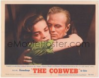 2h0427 COBWEB signed LC #3 1955 by Lauren Bacall, who's close up hugging Richard Widmark!