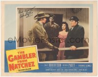 2h0445 GAMBLER FROM NATCHEZ signed LC #3 1954 by Debra Paget, who's w/Dale Robertson & Woody Strode!