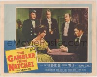 2h0446 GAMBLER FROM NATCHEZ signed LC #5 1954 by Debra Paget, who's with Dale Robertson & McCarthy!