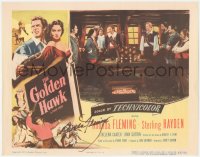 2h0449 GOLDEN HAWK signed LC 1952 by Rhonda Fleming, who's in ship's cabin with Sterling Hayden!