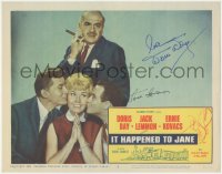 2h0461 IT HAPPENED TO JANE signed LC #2 1959 by BOTH Doris Day AND Jack Lemmon, w/ Kovacs & Forrest!