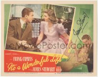 2h0462 IT'S A WONDERFUL LIFE signed LC #2 1946 by James Stewart, who's with Donna Reed, Frank Capra