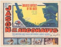 2h0379 JASON & THE ARGONAUTS signed TC 1963 by Ray Harryhausen, Howard Terpning art of colossus!